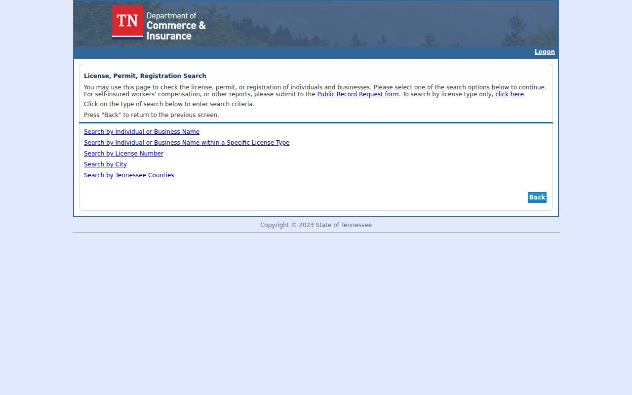 Bristol public records professional license search modes